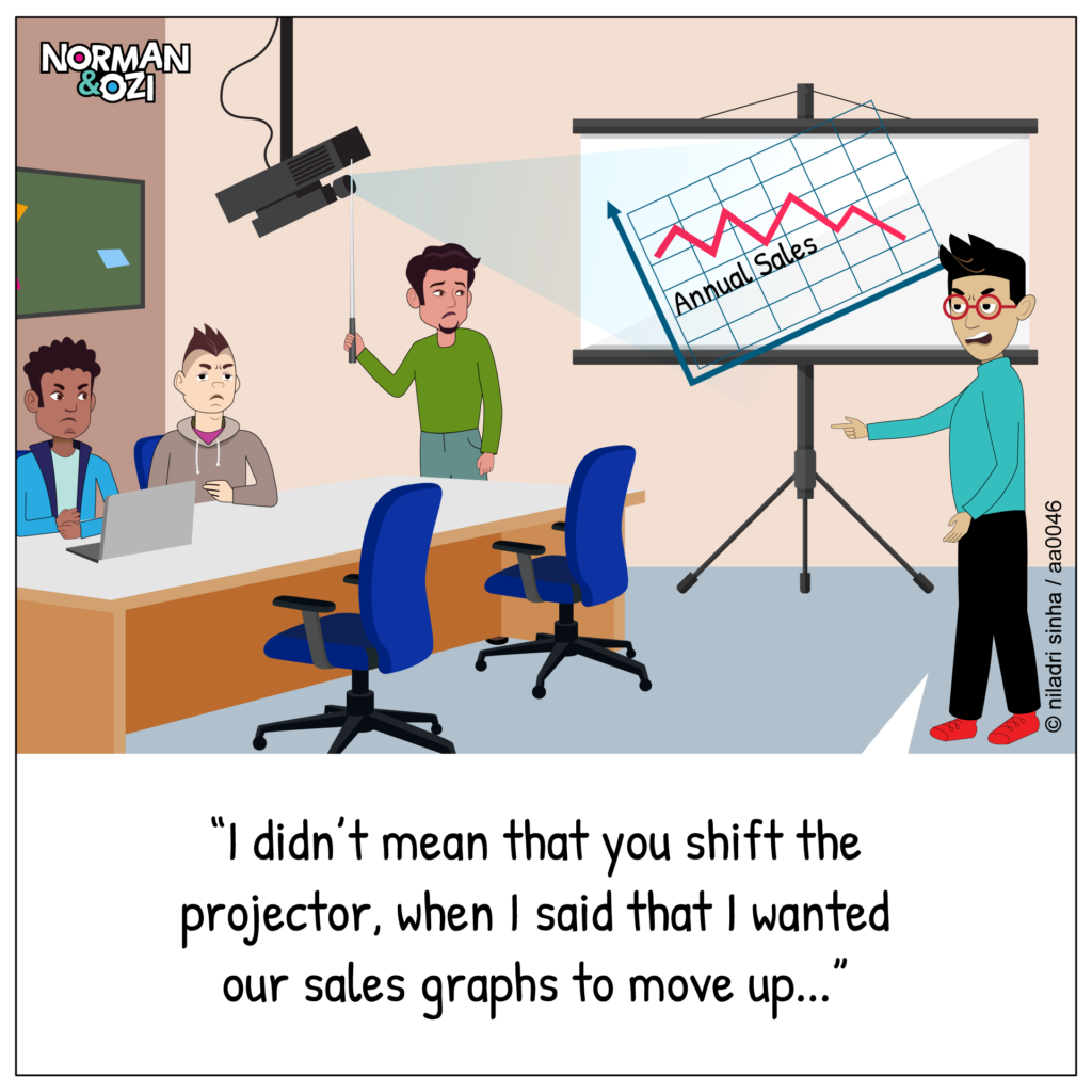 Sales performance and meeting comic cartoons