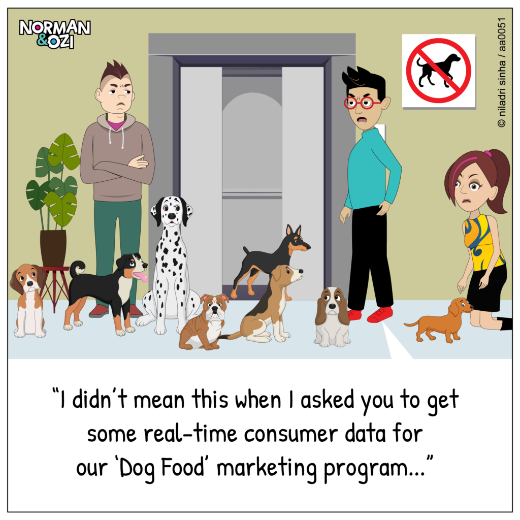 dog food marketing program cartoons