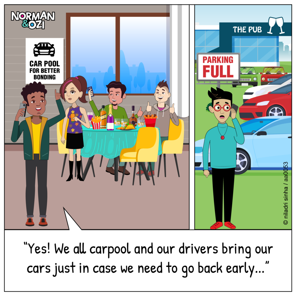 car parking cartoons