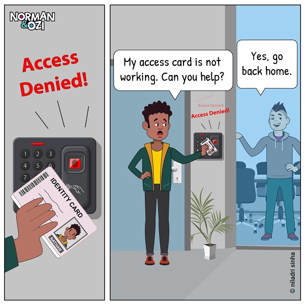 cartoons on office security