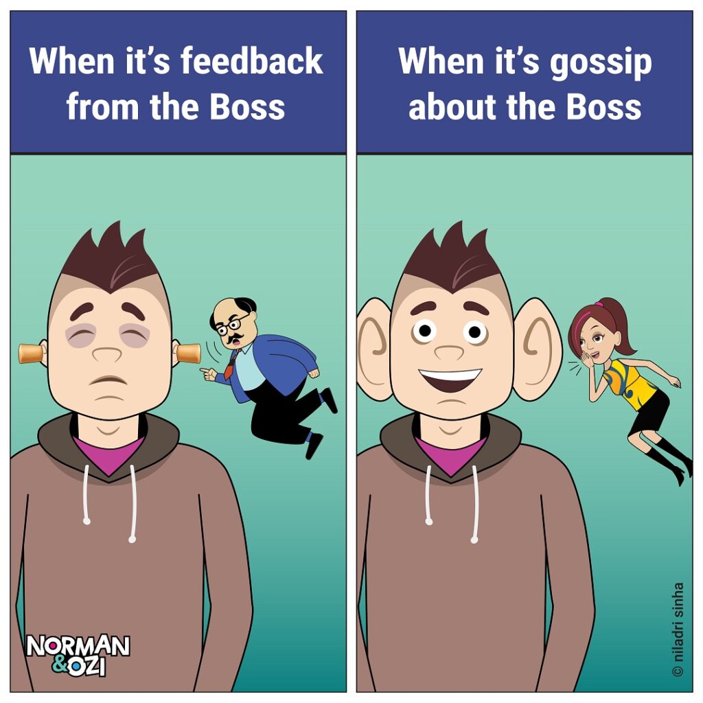 corporate gossip - business cartoons