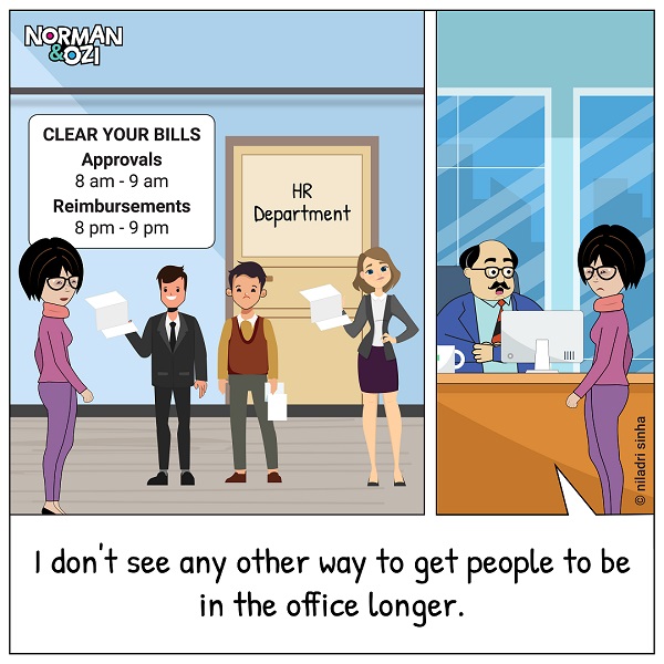 hr cartoons on clearing the bill payments