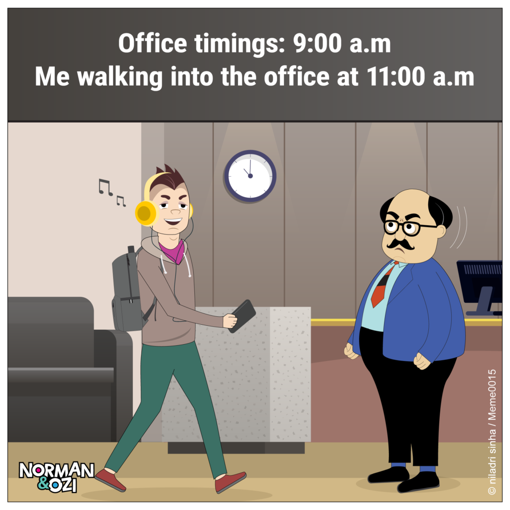 Late for Work comics and Cartoon