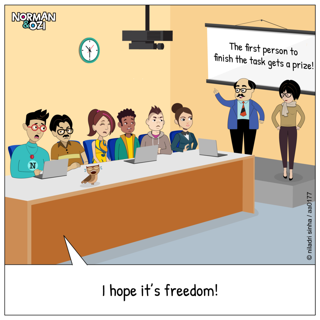 freedom at office on work comics