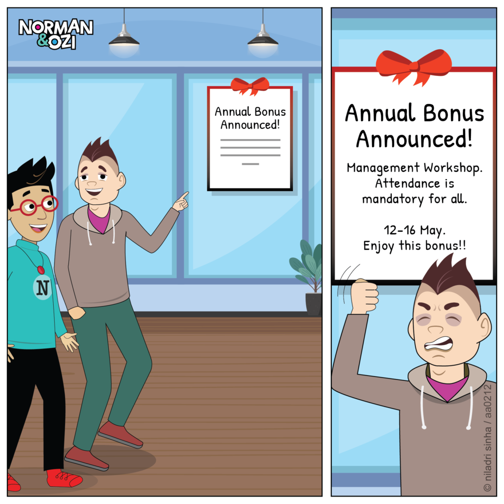 annual bonus meetings web comics