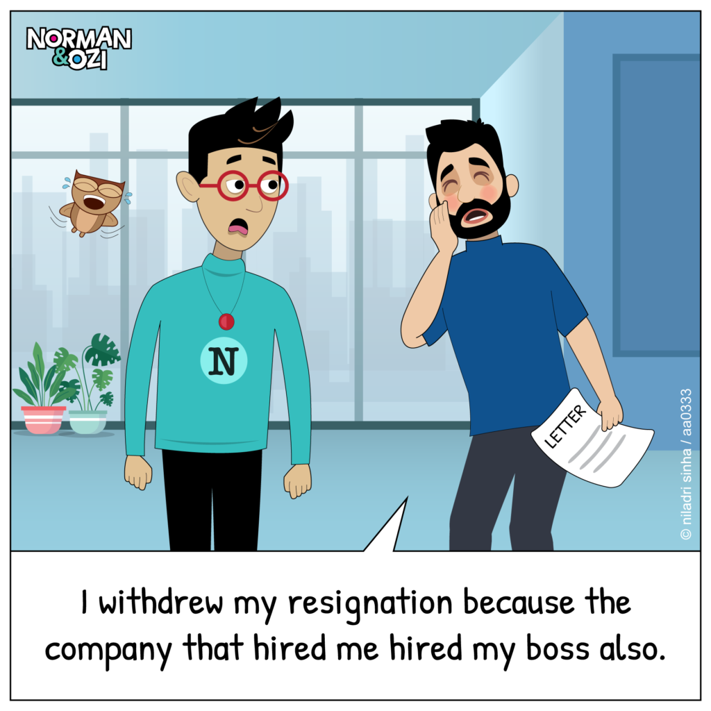 office resignation online comics