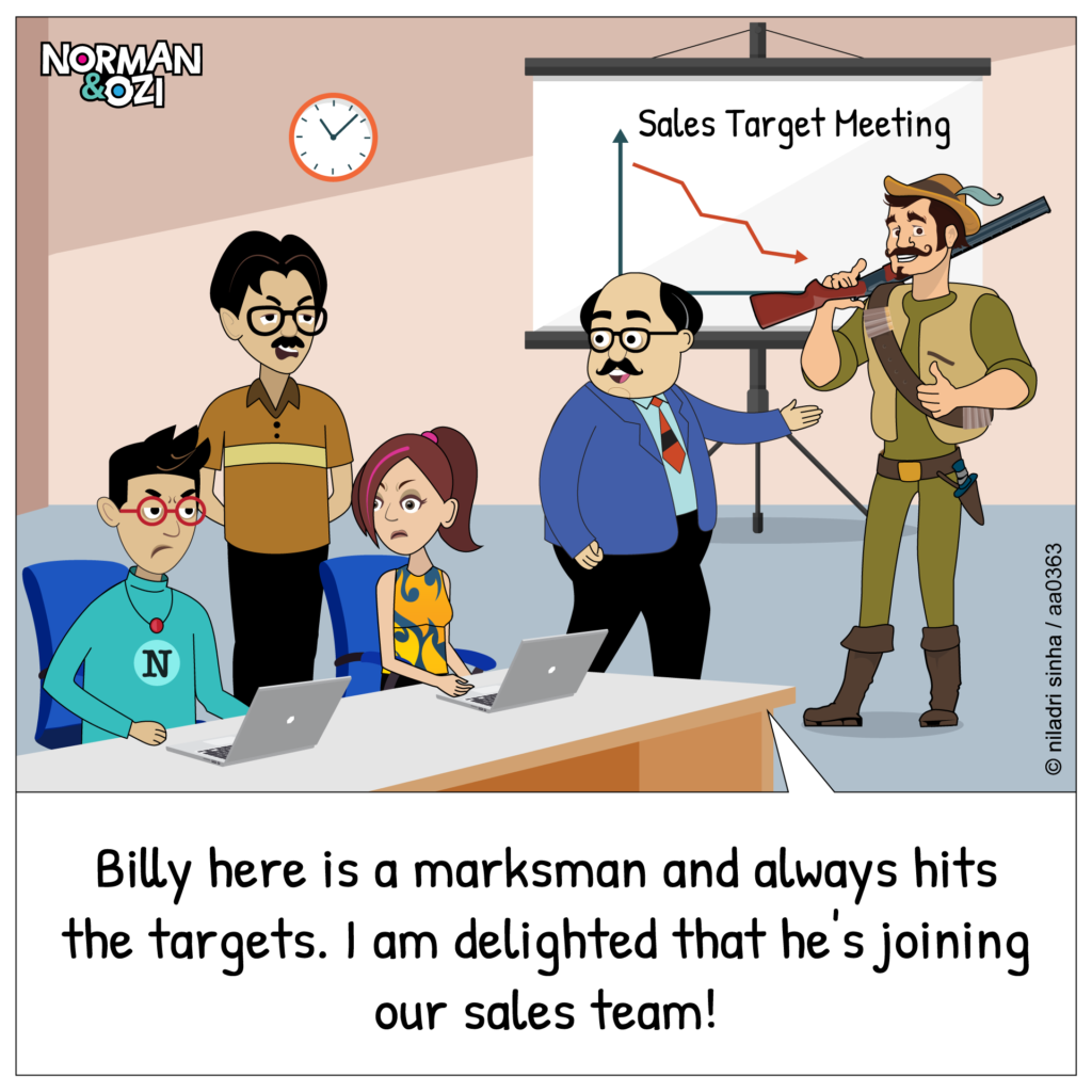sales target meeting webcomics