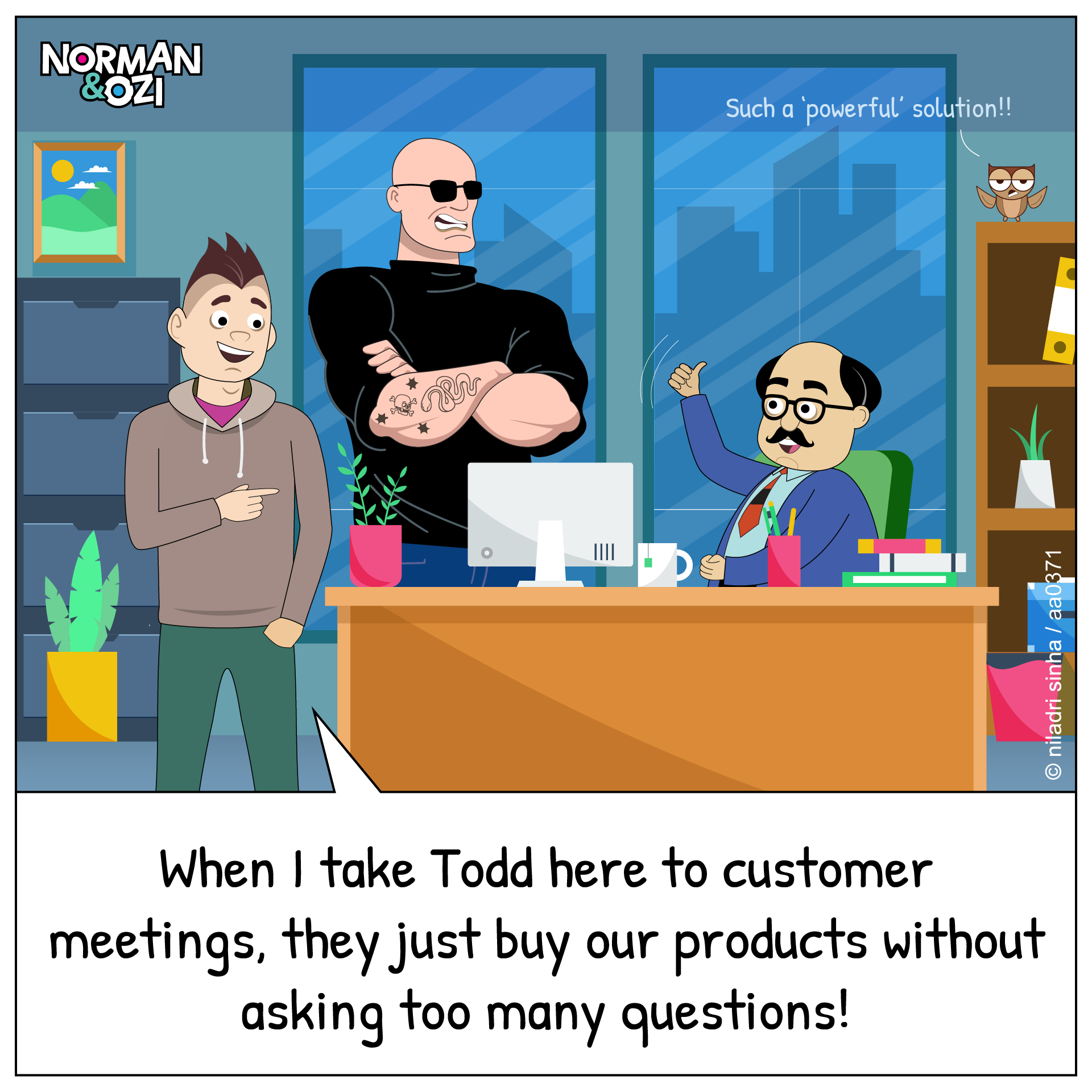 Comics On Customer Services- Norman and Ozi