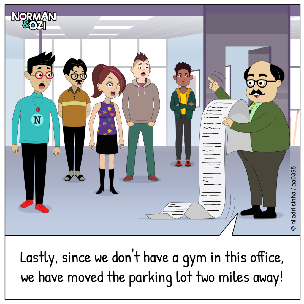 office gym web comics