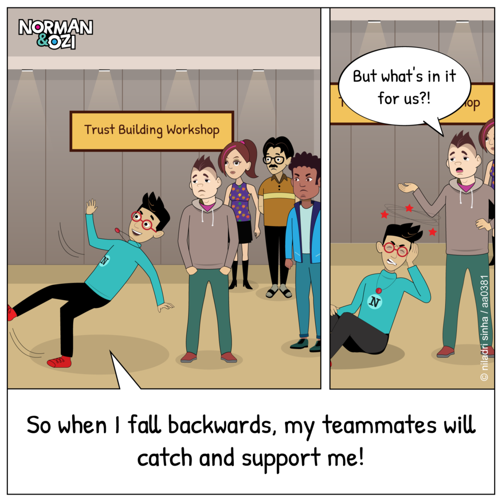 teammates trust building web comics 