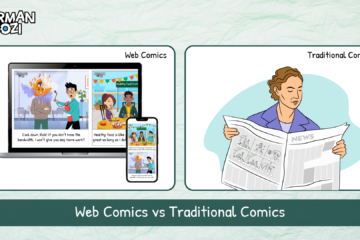 web comics and traditional comic cartoons