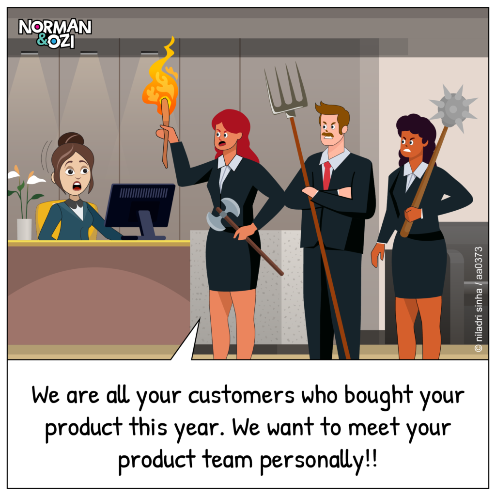 customer feedback and dissatisfaction office cartoons