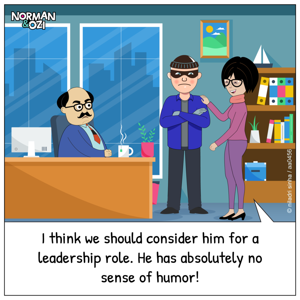 leadership role and office sense of humor