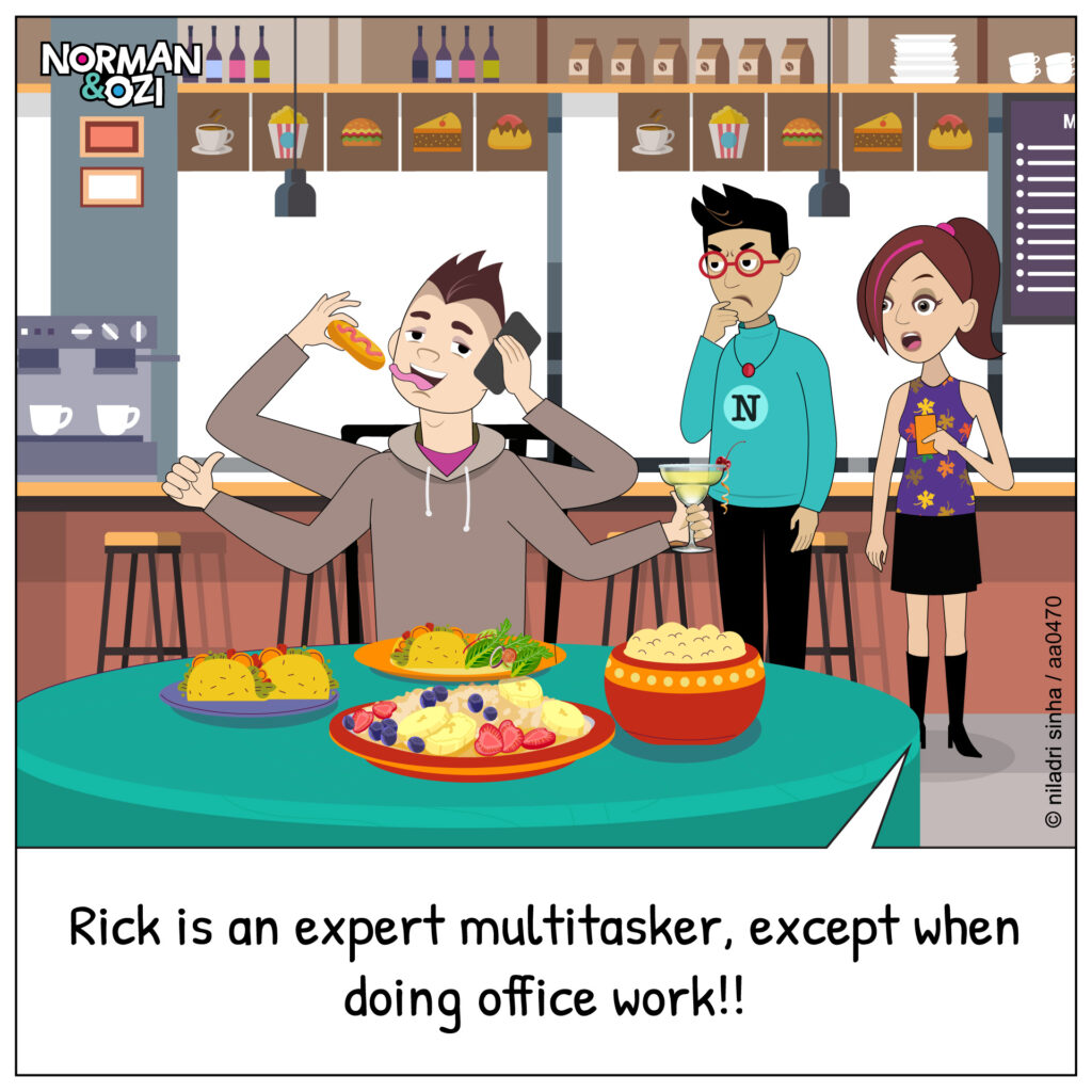 webcomics on multi tasking at office