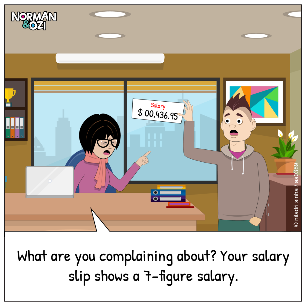 cartoons on salary