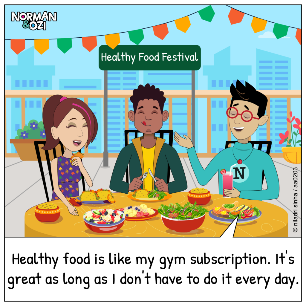 hilarious healthy food festival cartoons at office