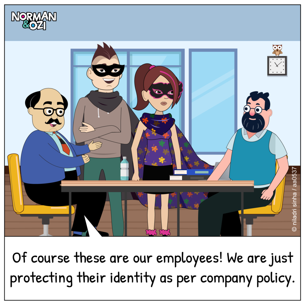 data privacy cartoons at workplace