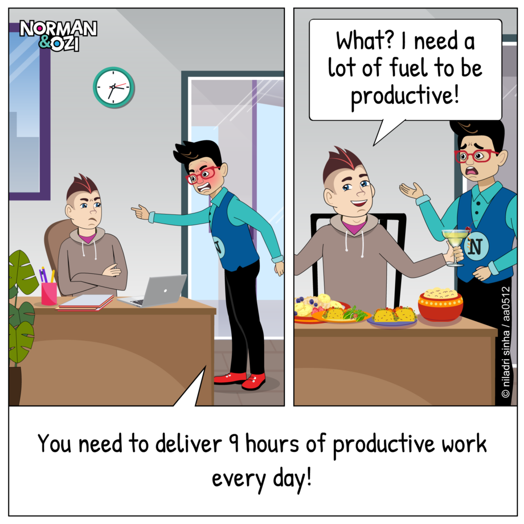 workplace productivity cartoon 